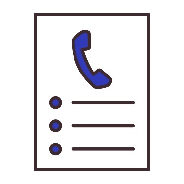 A document showing a phone and some bullet points under it.