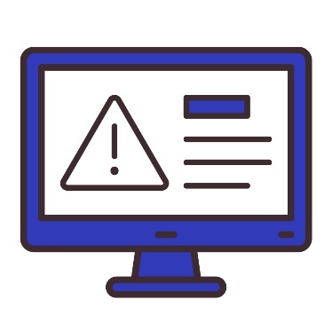 A computer screen showing a 'complaint form' with a problem icon.